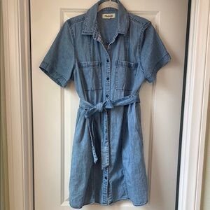 Madewell Light Blue Denim Shirt Dress